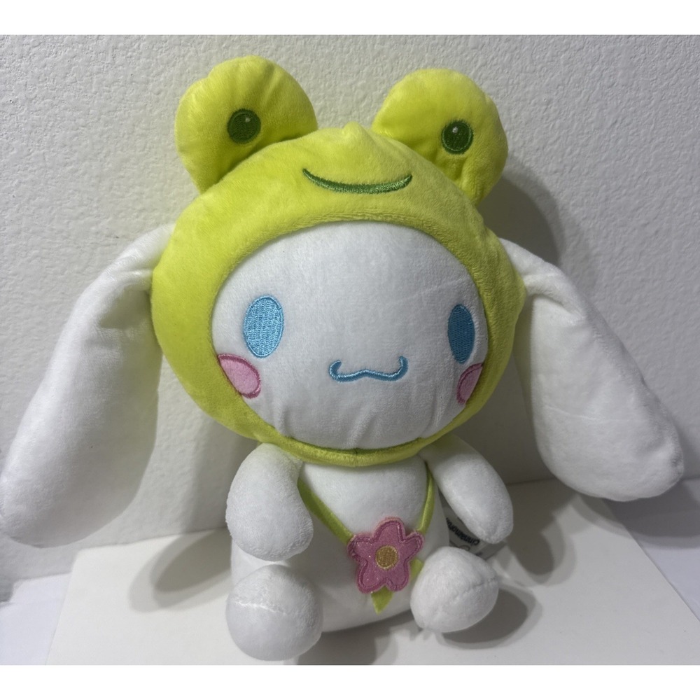 2024 Sanrio 9" Cinnamoroll Frog Hat PlushToy Spring Hello Kitty & Friends Kawaii